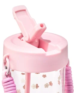 waterfles 400ml met bandje bloemen