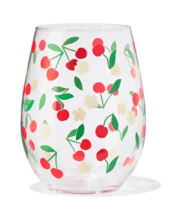 waterglas 550ml kersenprint roze