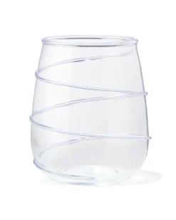 waterglas spiraal blauw