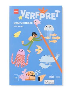 waterverfboek met kwast