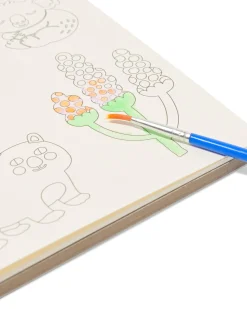 waterverfboek met kwast 14x21cm bosdieren