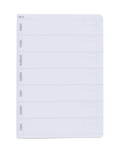 weekplanning navulling A5 voor notitieboek - 2 stuks