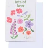wenskaart 'lots of love' met zaadjes