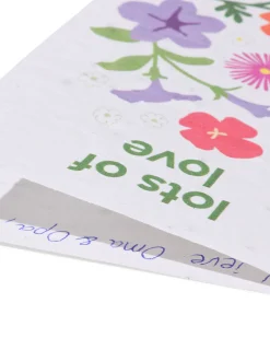 wenskaart 'lots of love' met zaadjes