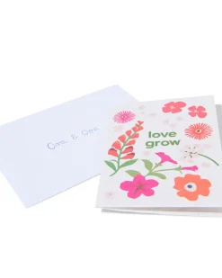 wenskaart 'love grow' met zaadjes
