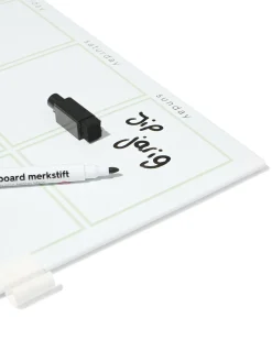 whiteboard met beschrijfbare magneten 60x29.5cm week