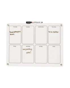whiteboard met marker en magneten 40x30cm week