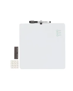 whiteboard met marker en magneten 30x30cm blanco