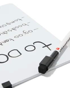 whiteboard met marker en magneten 30x30cm blanco