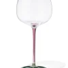wijnglas 380ml glas bordeauxrood met groen