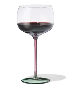 wijnglas 380ml glas bordeauxrood met groen