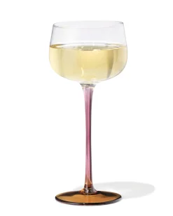 wijnglas 230ml glas bordeauxrood met geel