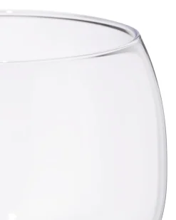 wijnglas 380ml glas geel met blauw