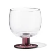 wijnglas 290ml glas gekleurde voet