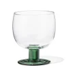 wijnglas 290ml glas gekleurde voet