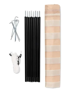 windscherm 9x62cm strepen beige