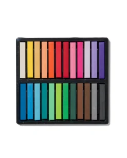 zacht pastelkrijt vierkant - 24 stuks