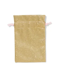 zakje 20.5x14.5cm katoen glitter