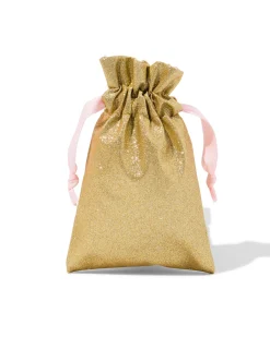 zakje 20.5x14.5cm katoen glitter