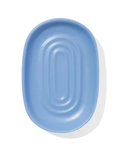 zeepbakje Ø8x15 mat keramiek blauw