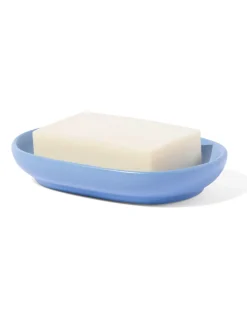 zeepbakje Ø8x15 mat keramiek blauw
