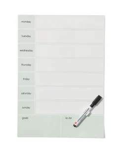 zelfklevende weekplanner 24x34cm groen