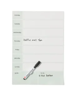 zelfklevende weekplanner 24x34cm groen