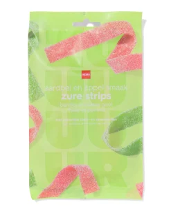 zure strips aardbei en appel 100g